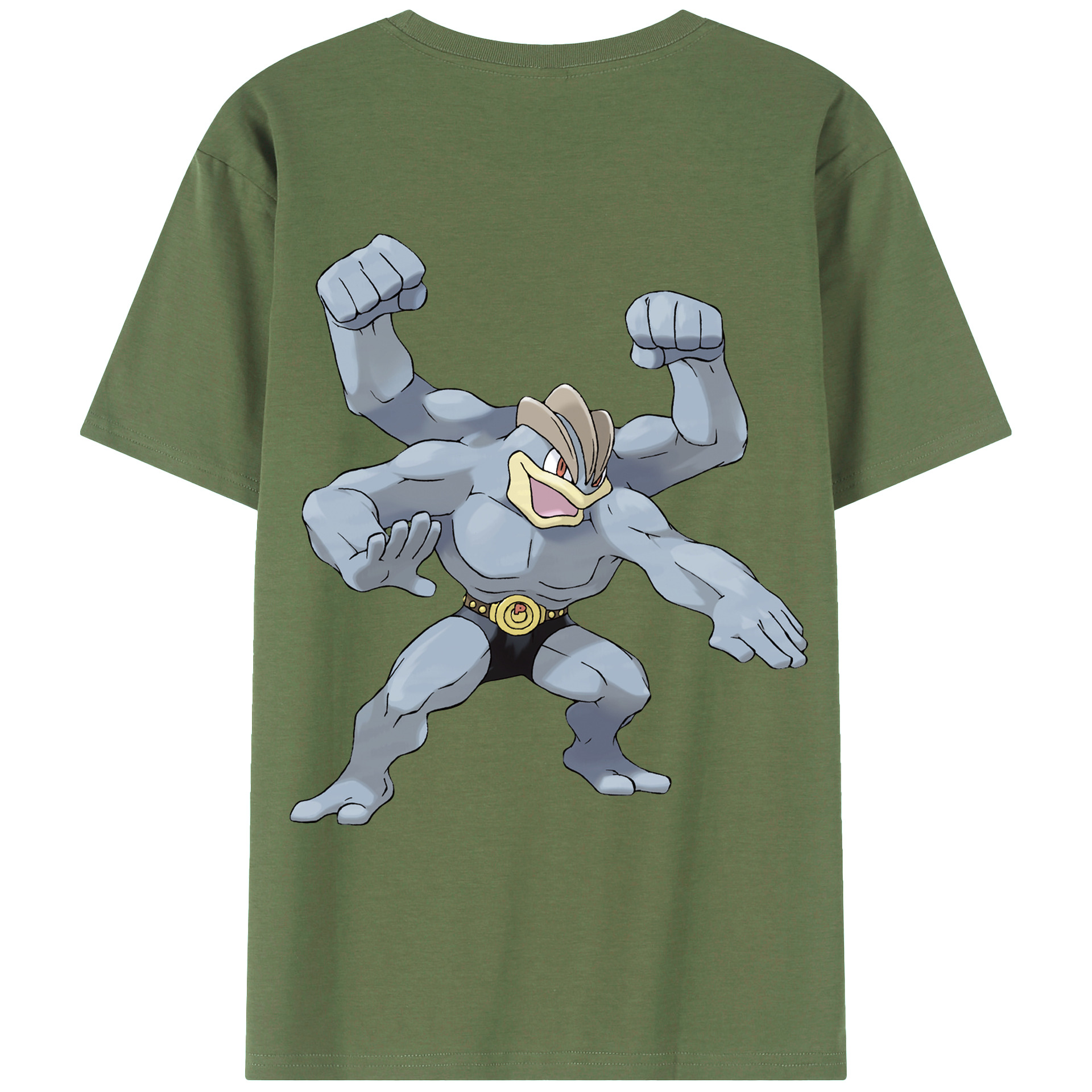 （画像用） ポケットモンスター Pokémon 綿100％ メンズ半袖Tシャツ（バックプリント） 通気性